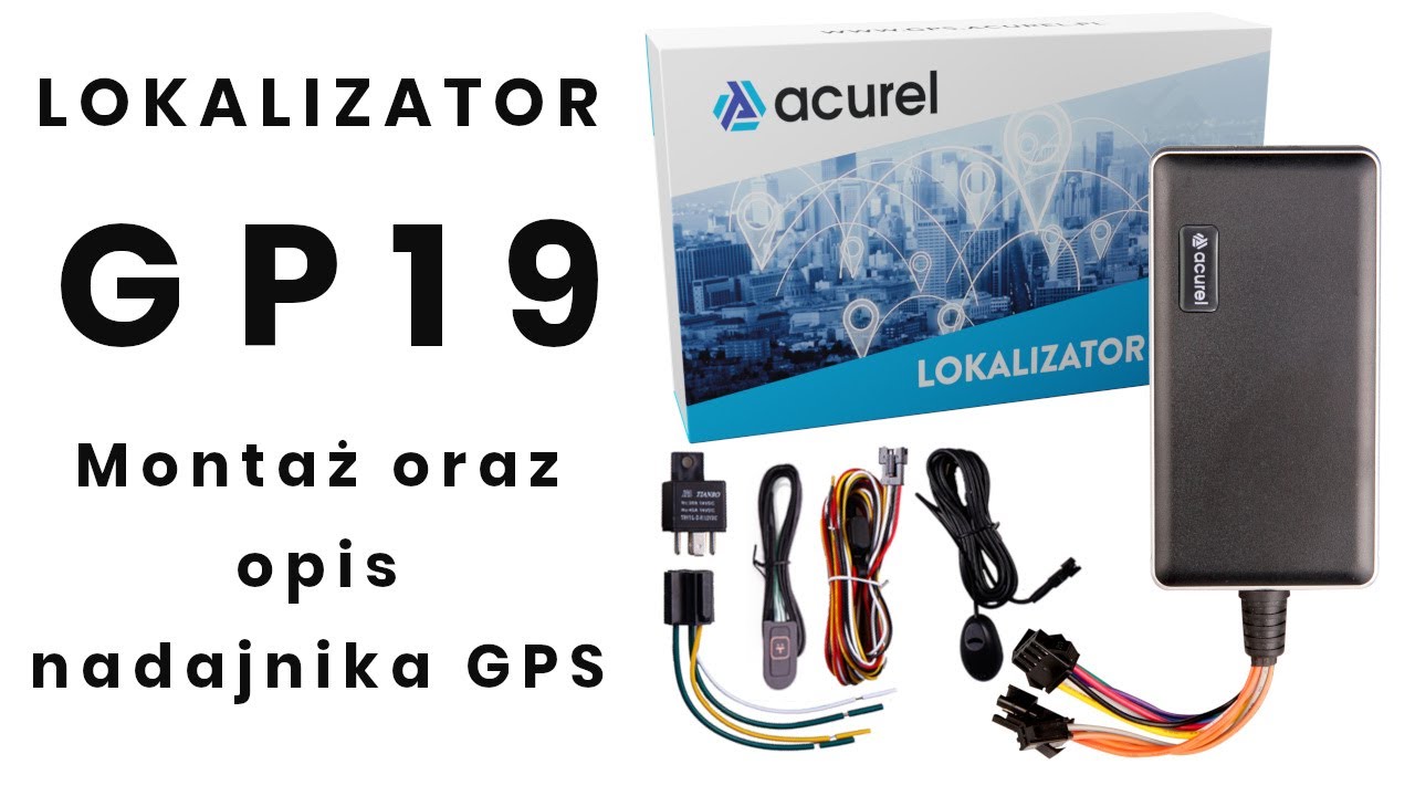 Montaż lokalizatora GPS Acurel GP19 w pojeździe (zasilanie, SOS, mikrofon, odcięcie zapłonu/paliwa)
