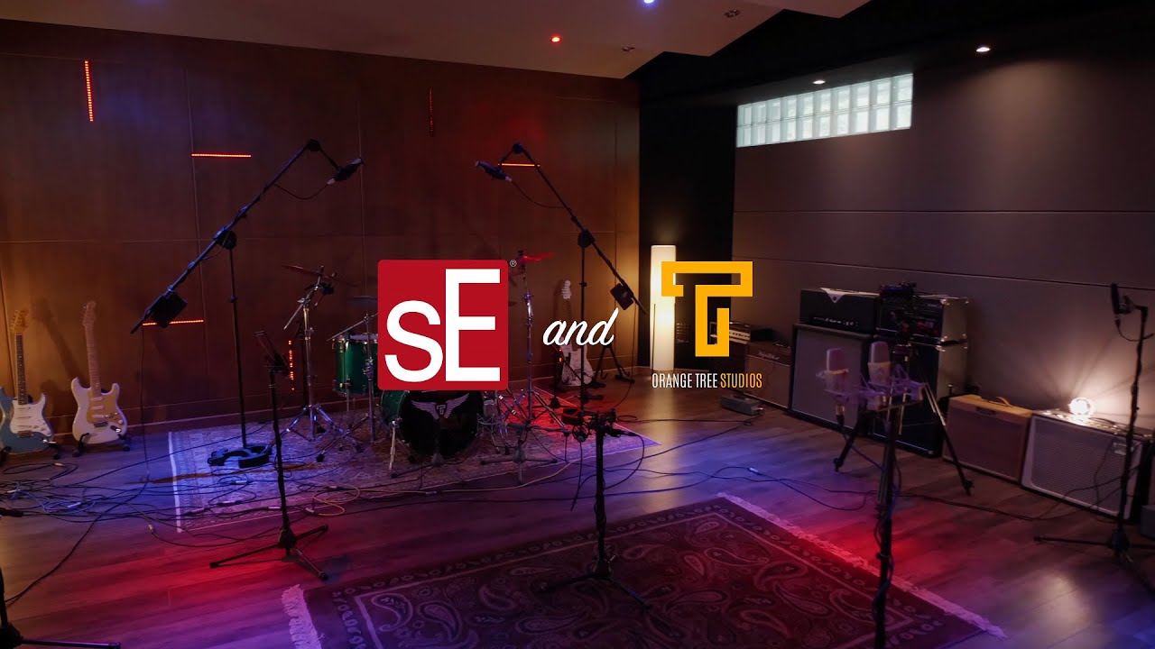 Запись барабанов с Питом Биллом и микрофонами sE в студии Orange Tree Studios