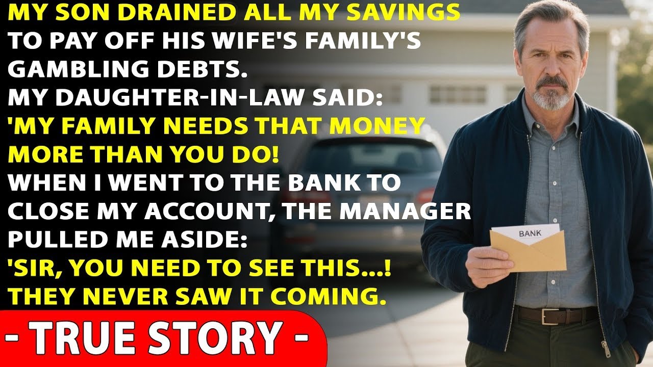 My Son Drained My Savings To Pay His Wife’s Family Debt He Said“Family First”—So I Ended Everything