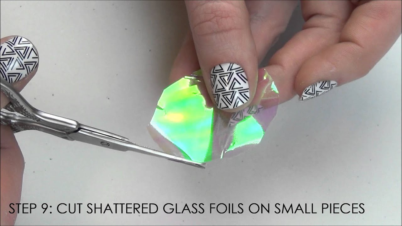 Shattered Glass Nail Art Designer