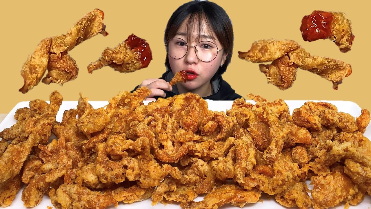 닭껍질튀김 1.2kg 먹방 Mukbang