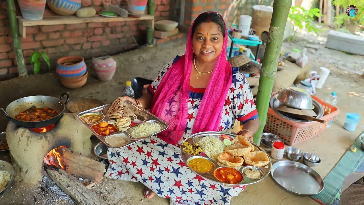 मेरे गांव के तरीके से बनाएं मेहमानों के लिए वेज थली जब मेहमान आते हैं तो खाने में क्या-क्या बनता है