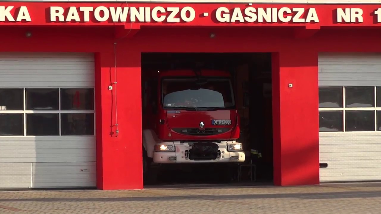 Wyjazd alarmowy 361[C]21 GBA - Renault Midlum z JRG 1 we Włocławku do otwarcia mieszkania