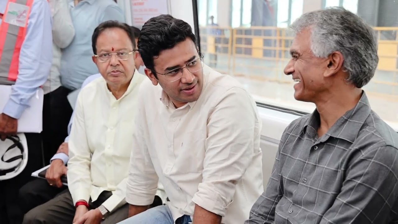 Namma Metro Pink Line Inspection | Tejasvi Surya