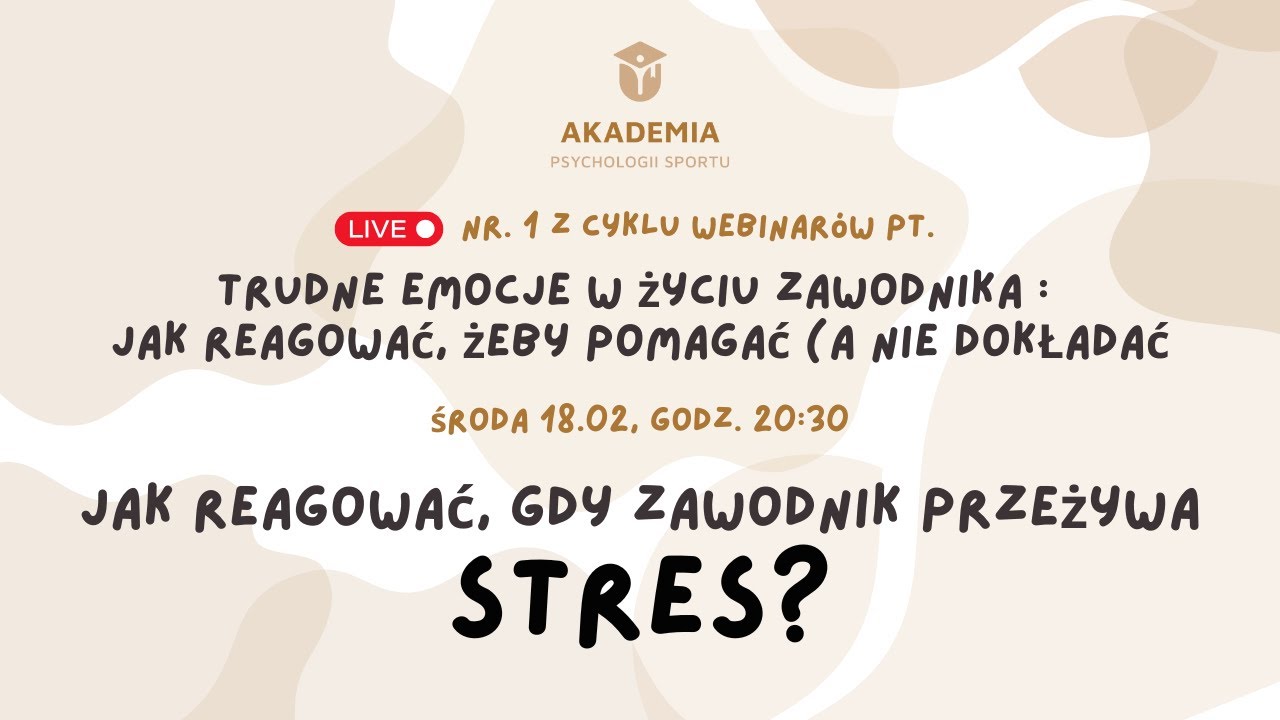 Jak reagować, gdy zawodnik przeżywa stres?