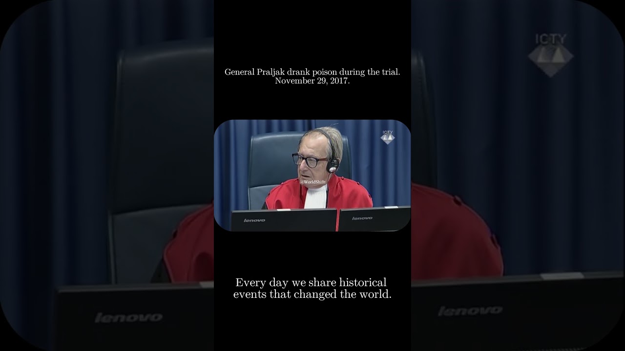 General Praljak drank poison during the trial