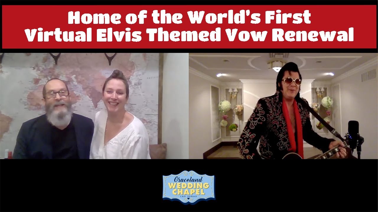 Shannon & Brian's Virtual Elvis Renewal Ceremony at Graceland Chapel | Las Vegas