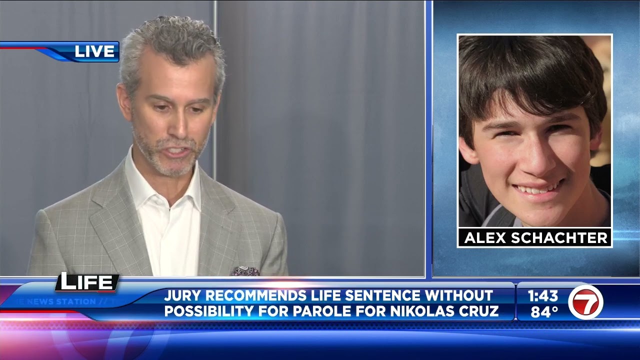 Max Schachter, father of Alex Schachter, reacts to the jury's verdict