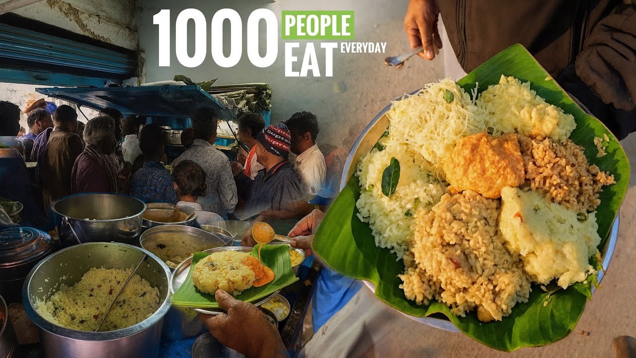 1000 People Everyday | Highest Selling Food in Kollegala | Lemon Rice & Shavige @IndianFoodExplorer 