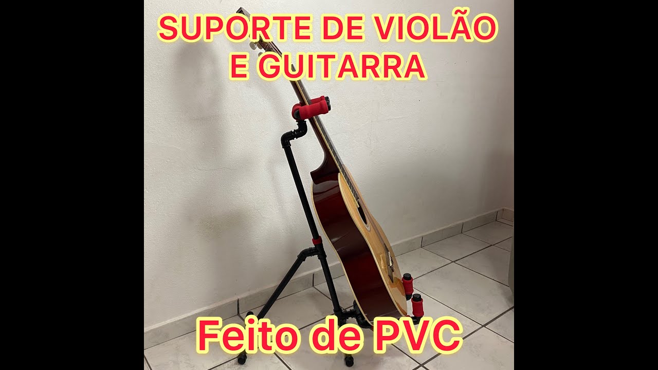 Como fazer um suporte para violão de PVC!