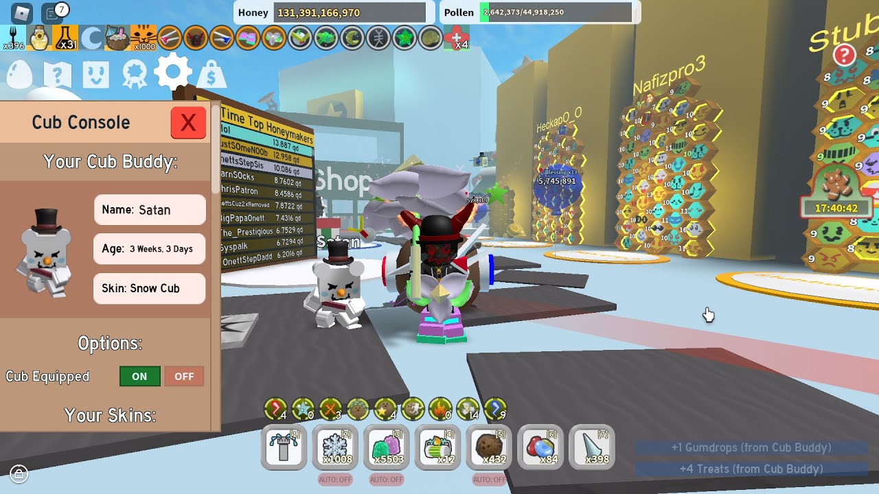 Completing Bee Bear's Questline + Snow Cub Buddy | BSS