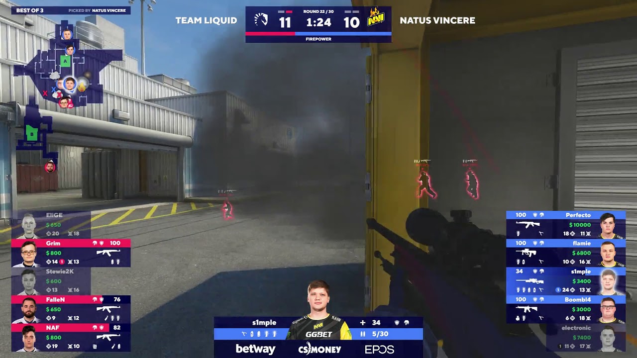 Безумный флик с AWP от s1mple