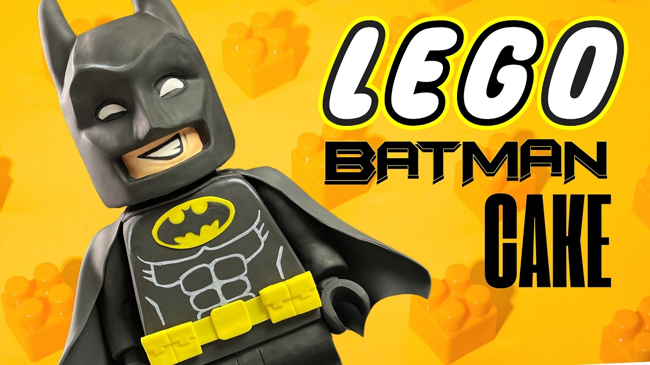 How to Make a GIANT 3D Lego Batman Cake That Wows! 🦇🎂