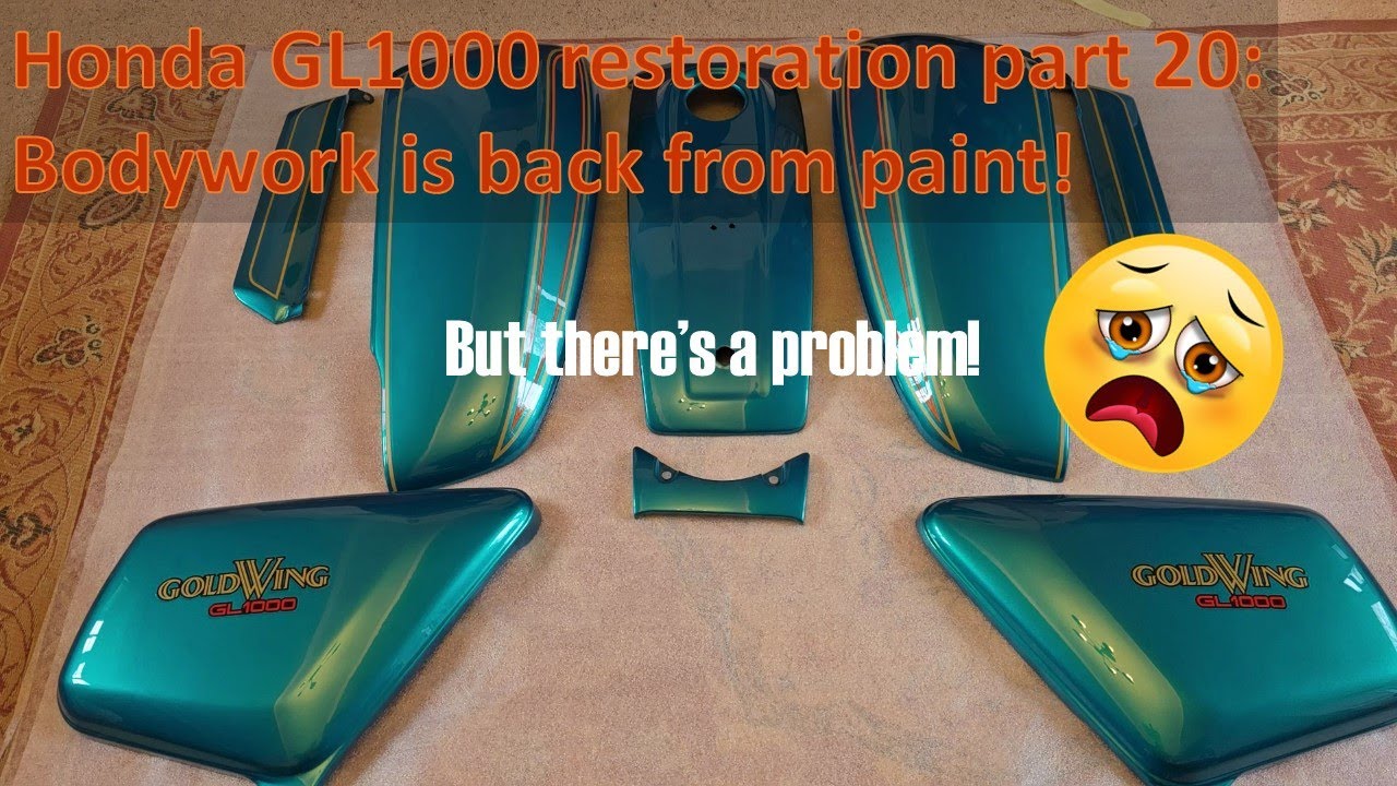 Honda GL1000 Goldwing restoration part 20: Bodywork is back from paint!