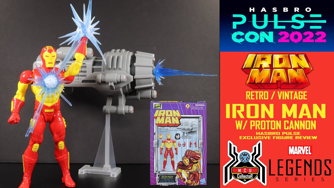Marvel Legends Retro IRON MAN Modular Proton Cannon vs Capcom PulseCon Exclusive Review
