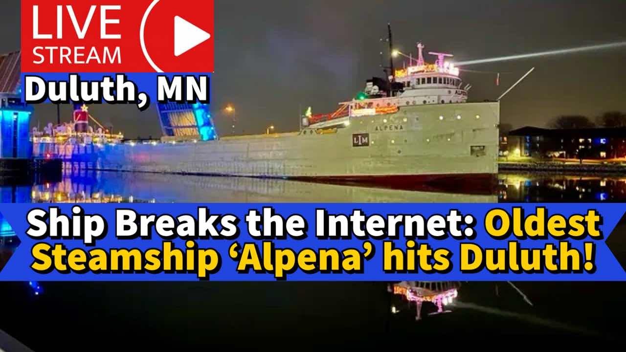 ⚓️Корабль разрывает интернет: старейший пароход «Алпена» прибывает в Дулут!