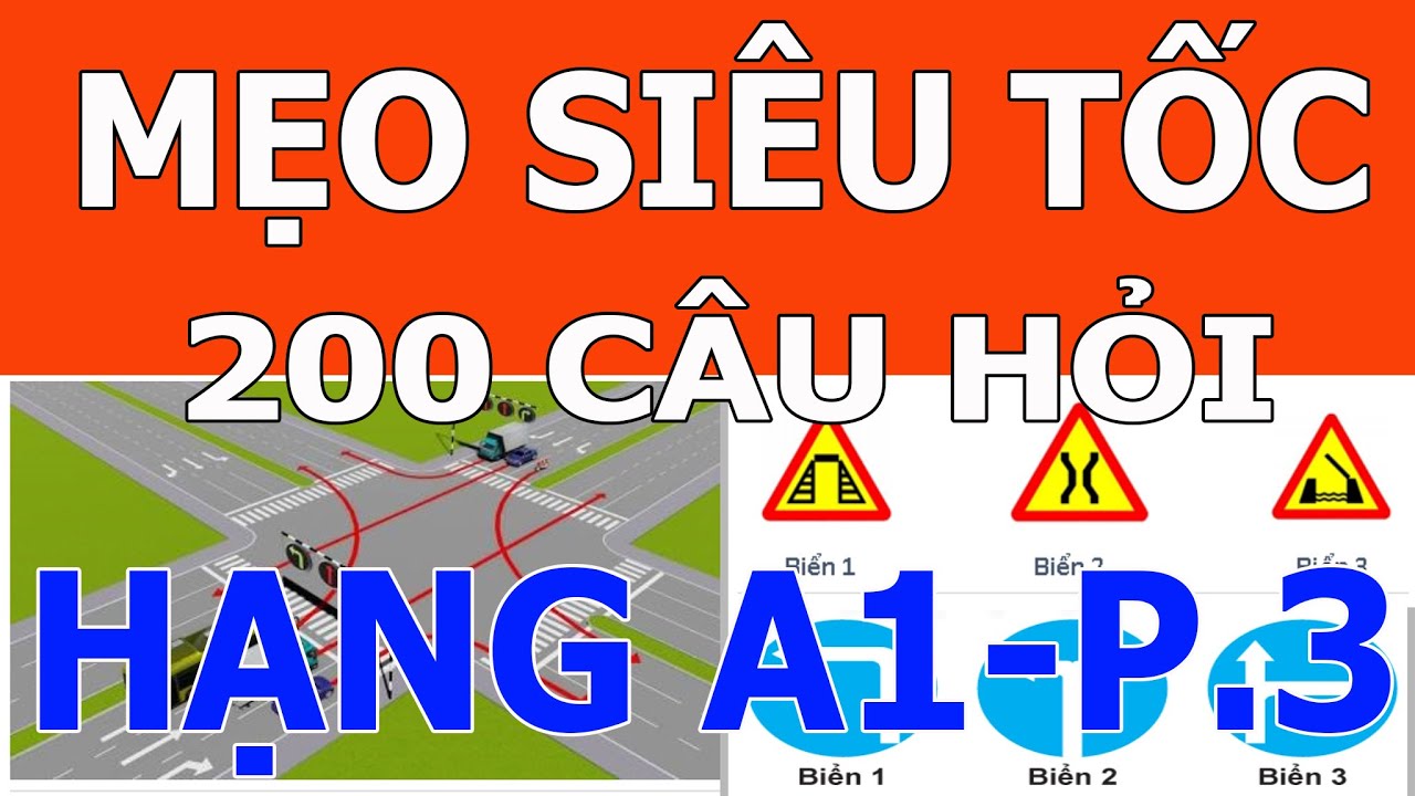 ✅ Mẹo thi bằng lái xe A1 năm 2025 MỚI NHẤT ⛔️ Phần BIỂN BÁO