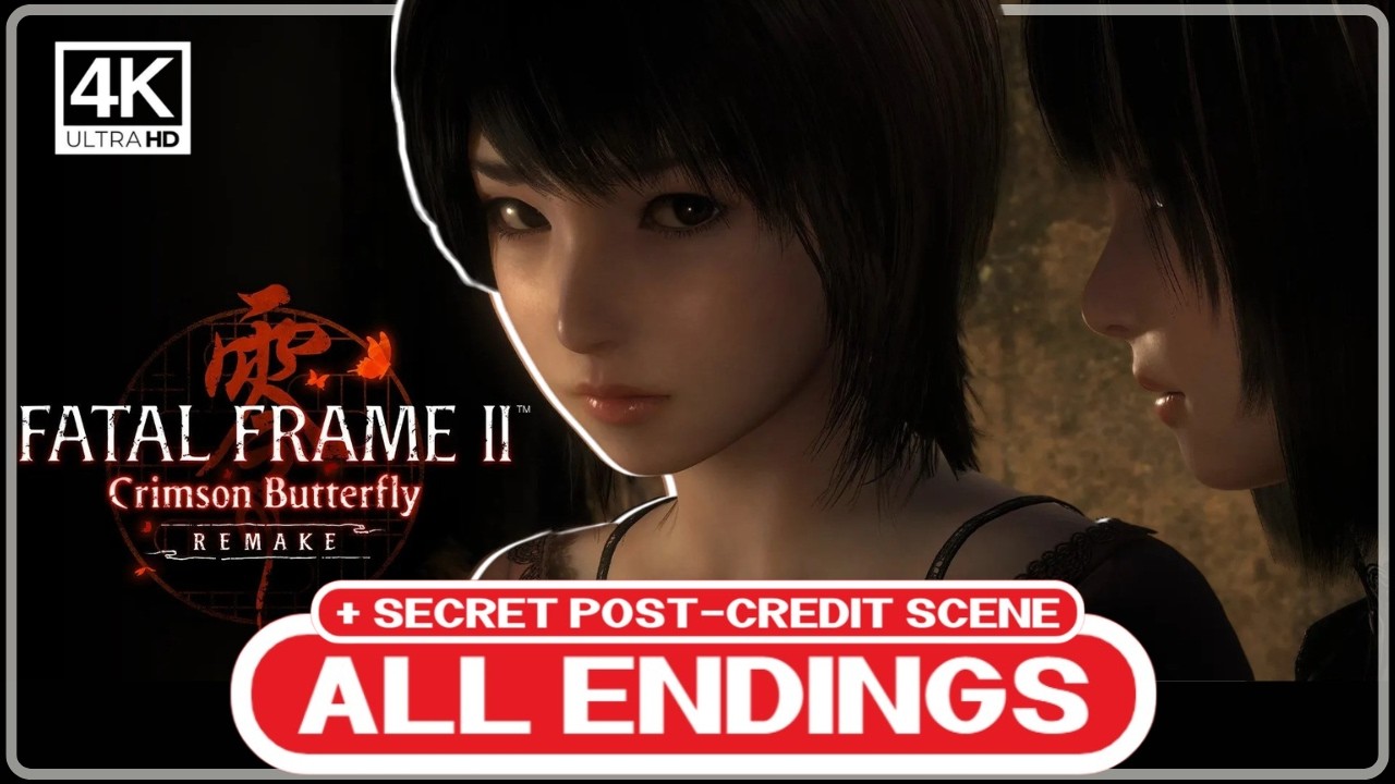 ATAL FRAME 2 REMAKE Complete Endings Compilation (Good, Bad, Secret & Canon Tragedy) ULTRA 4K 60FPS