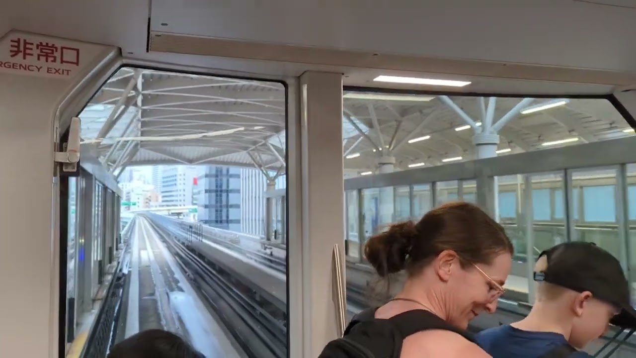 Metro from Yurikamome Shimbashi Station to Daiba Station (Odaiba) - Tokyo Japan June 2024