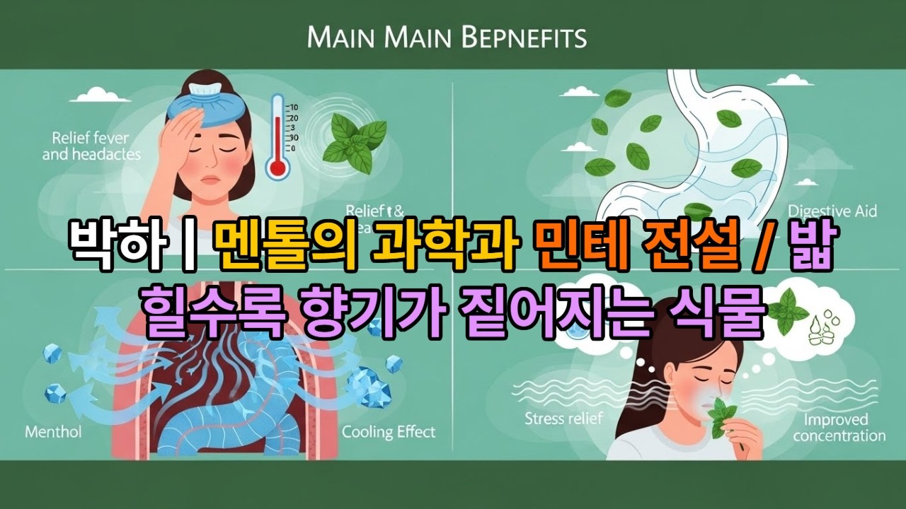 3월 16일 탄생화 박하 | 멘톨의 과학과 민테 전설 / 밟힐수록 향기가 짙어지는 식물, 박하의 비밀