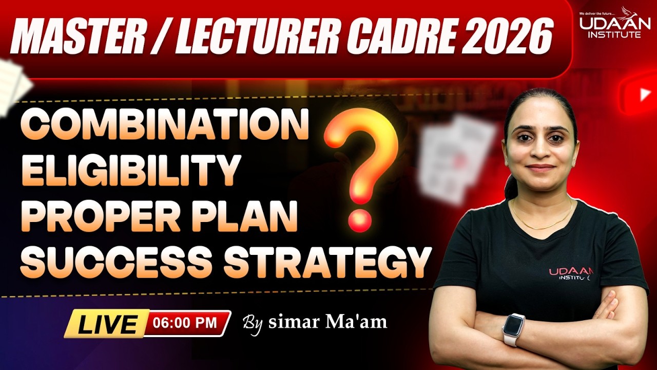 PROPER PLAN | MASTER / LECTURER CADRE 2026 | BY SIMAR MA'AM