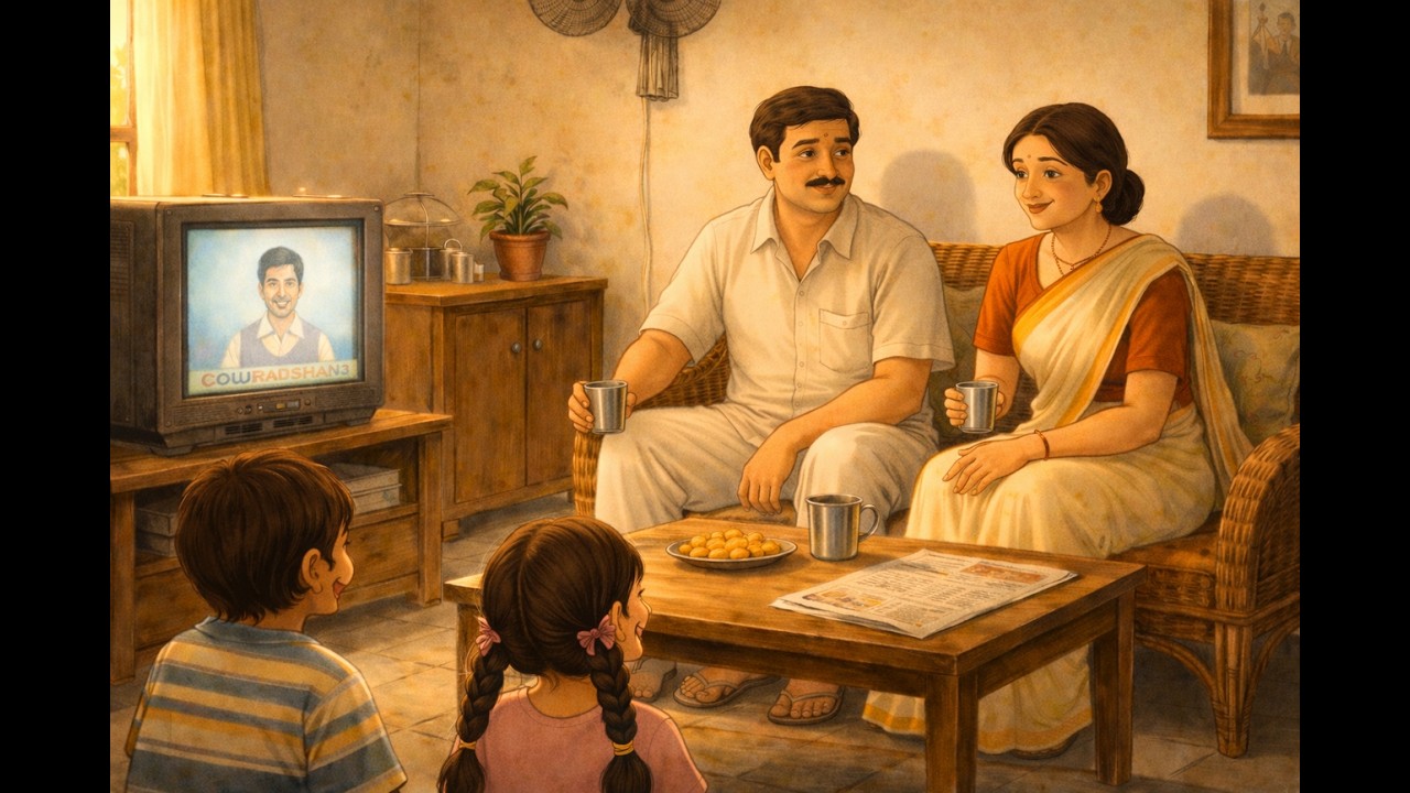 A Peaceful Sunday in 1990s India 🇮🇳 | Ghibli Inspired Nostalgia & ASMR