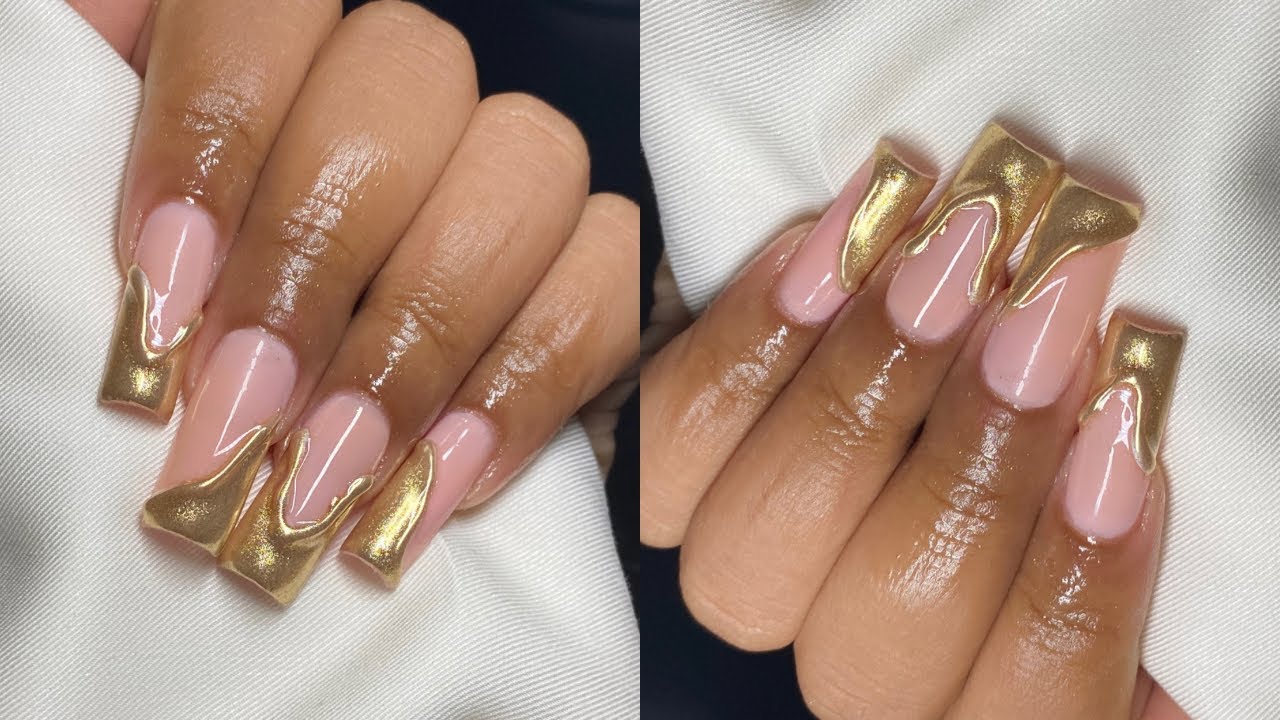 Trending 3D Chrome Nails | Super Easy At Home Gel X Nails | Gel X Nail Tutorial