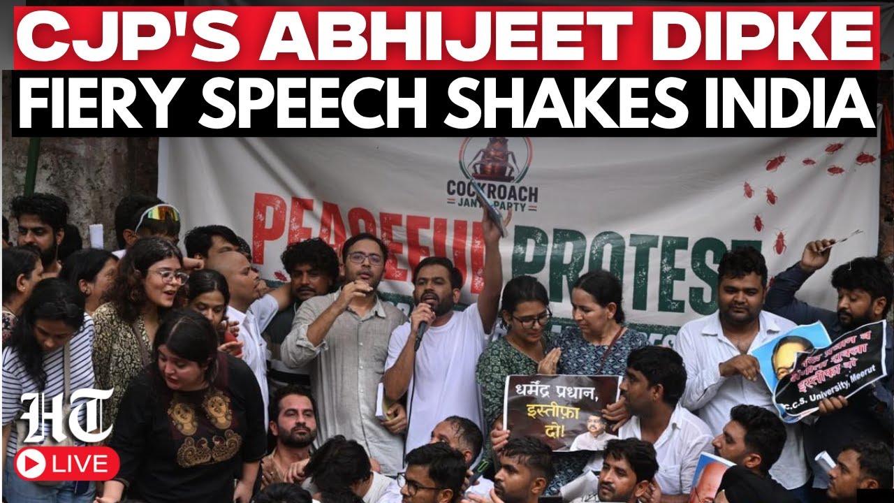 CJP Protest LIVE: Cockroach Janta Party Founder Abhijet Dipke Speaks At Delhi's Jantar Mantar