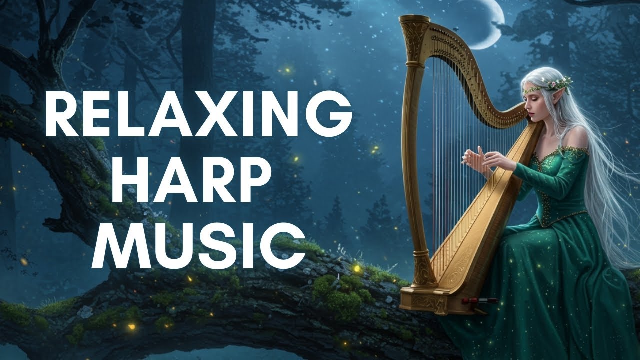 Best Celestial Harp Meditation | Healing Harp Sounds for Deep Relaxation & Sleep