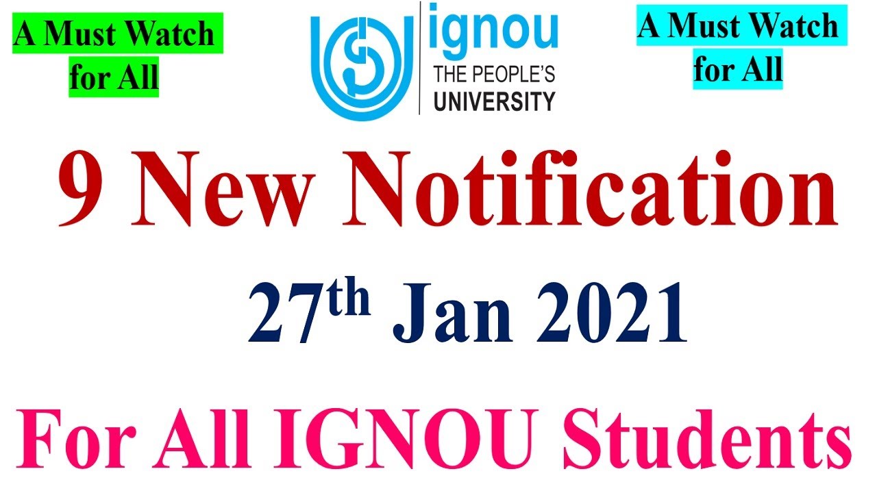 9 Important  Notification for All Old & New Students of IGNOU || Explained by AH Helpline