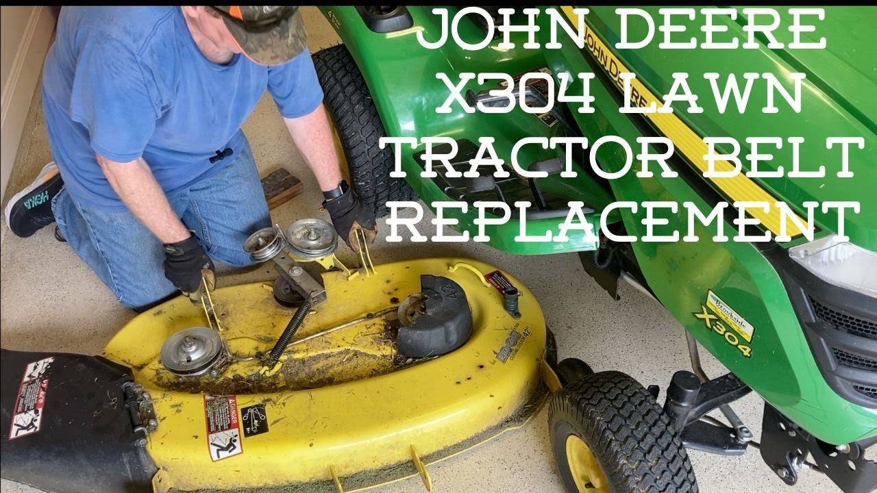 John Deere X304 42 inch Lawn Tractor Mower Deck Belt Replacement