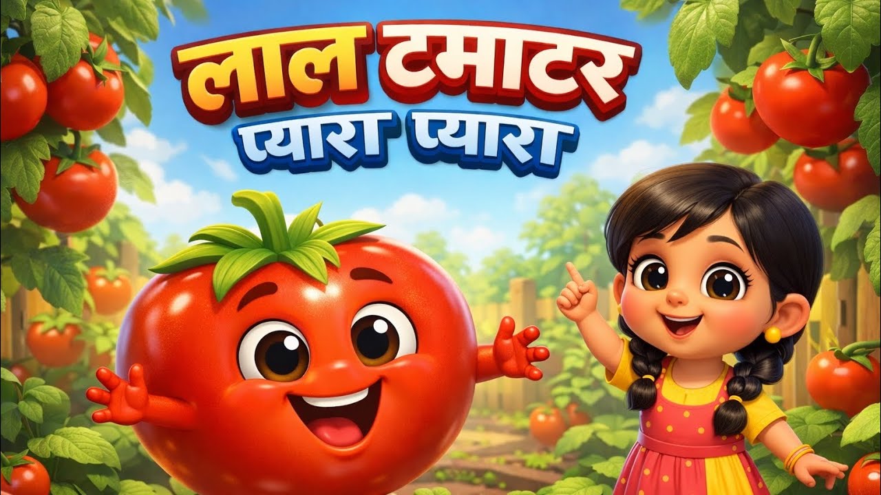 Laal Tamatar Pyaara Pyaara 🍅 | Cartoon Hindi Rhyme for Kids | Aiza Nursery Rhymes