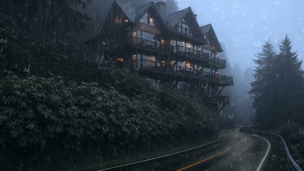 Night Thunderstorm for Sleep | Heavy Rain on Tin Roof & Deep Powerful Thunder (Relaxing White Noise)