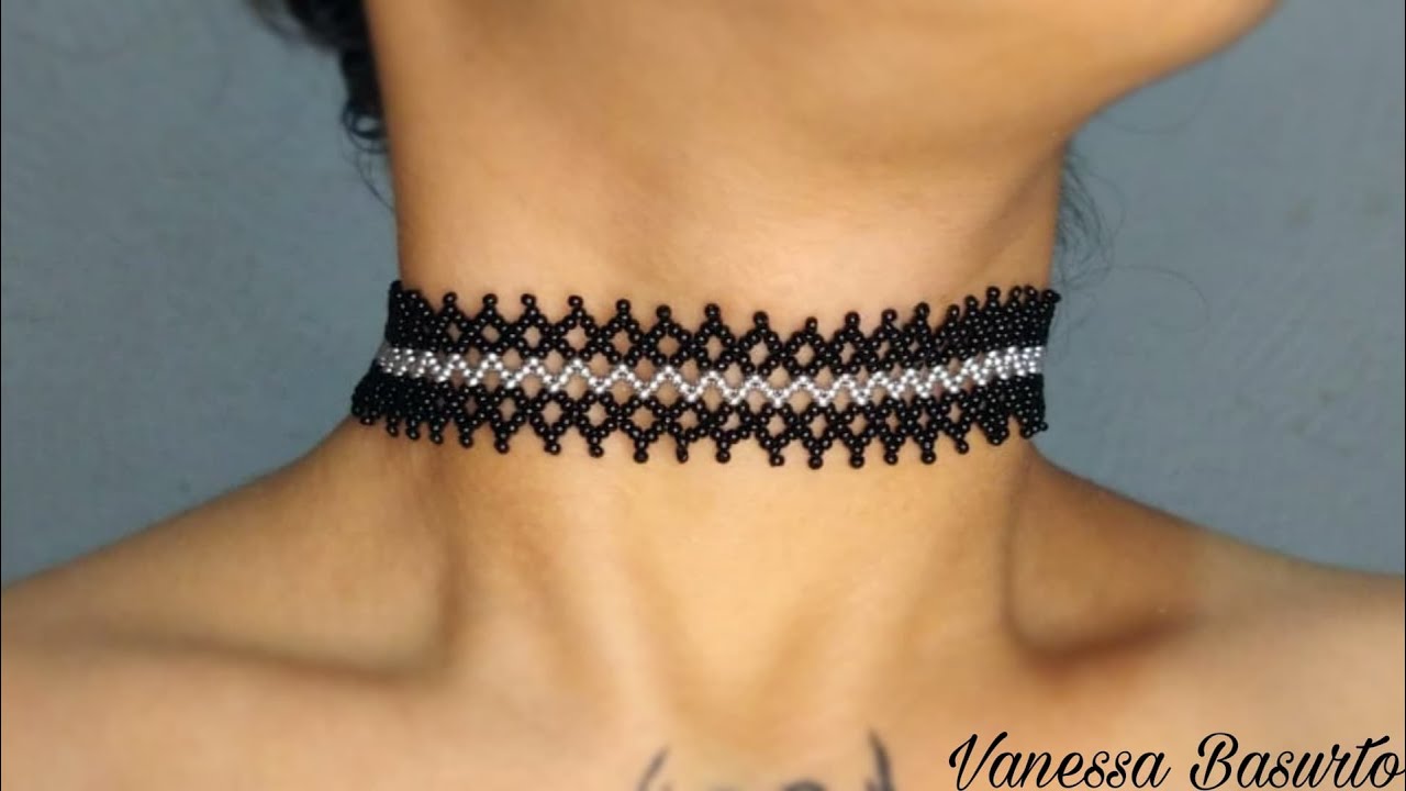 GARGANTILLA DE CHAQUIRAS/MOSTACILLAS EN DOS TONOS #TUTORIAL