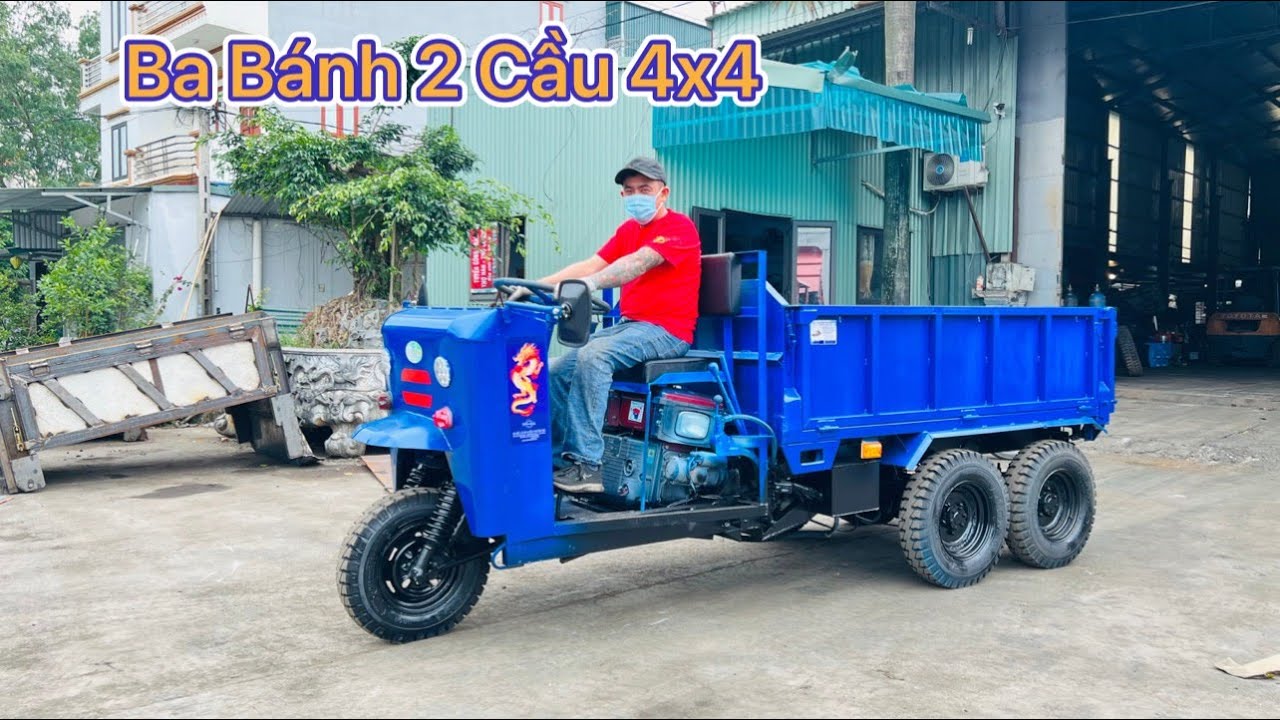 HOT HOT HOT __ Xe Ba Bánh 2 Cầu ( Tải Trọng :4 Tấn ) 4x4 Đầu Tiên ở Việt Nam. 0969.688.777 zalo.