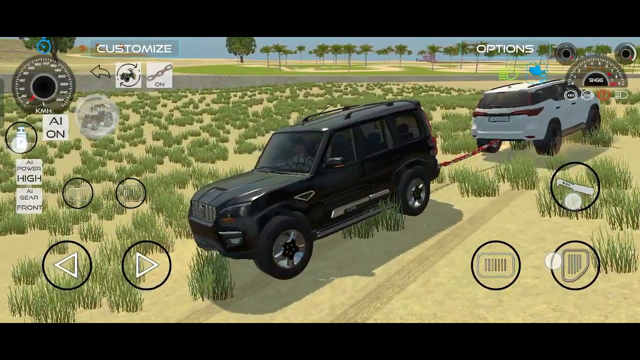 Scorpio V/S forchuner indian 22 kal game #trending #game #video