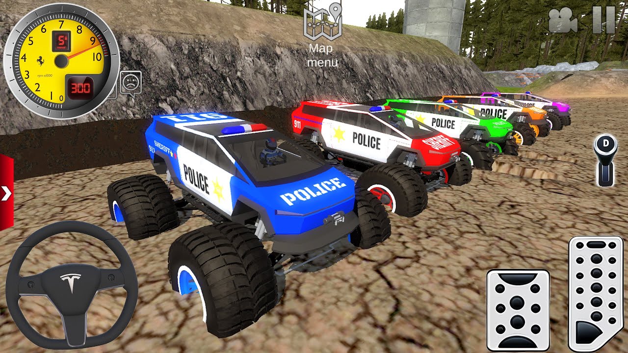 Police Monster Trucks Impossible Driver #2 - Car Extreme Racing Android GamePlay