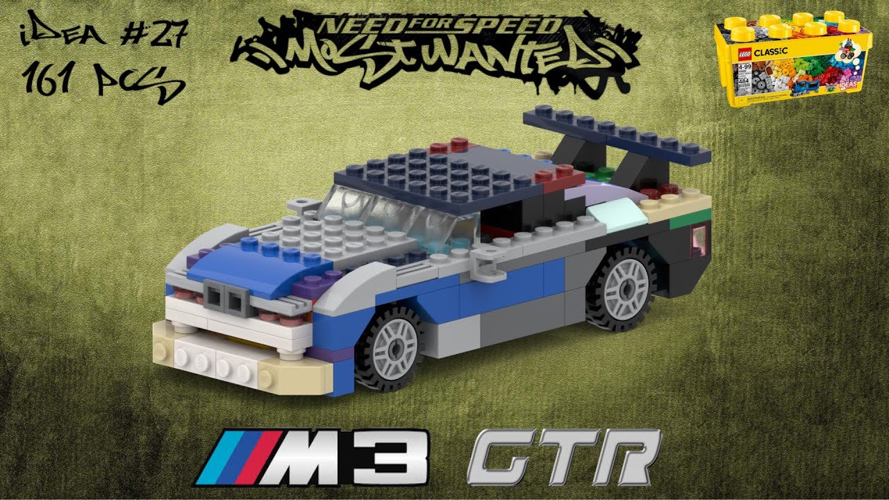 BMW M3 GTR Need For Speed Most Wanted Lego Classic 10696 (Tutorial) IDEA №27