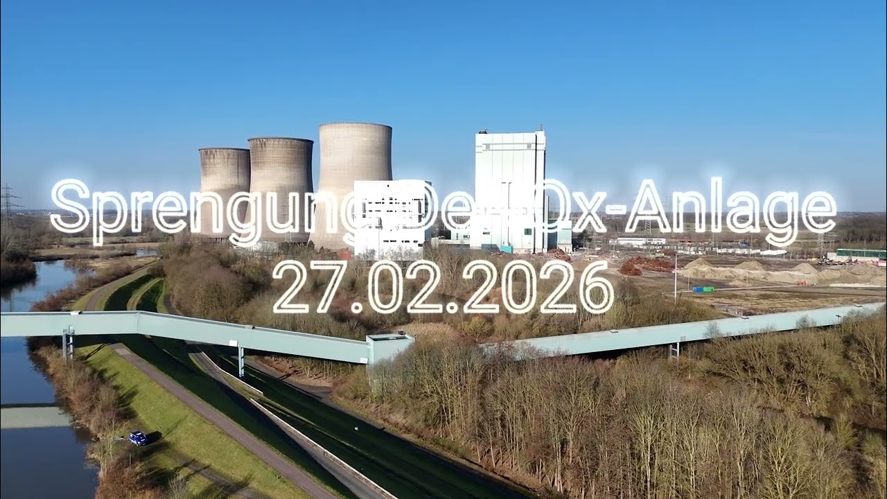 Gersteinwerk Werne • Sprengung DeNOx-Anlage  - Zusammenschnitt 