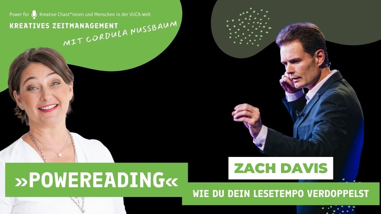🚀 PoweReading: Schneller lesen - mehr merken - Zeit sparen. Der Talk mit Zach Davis (AZM#135)