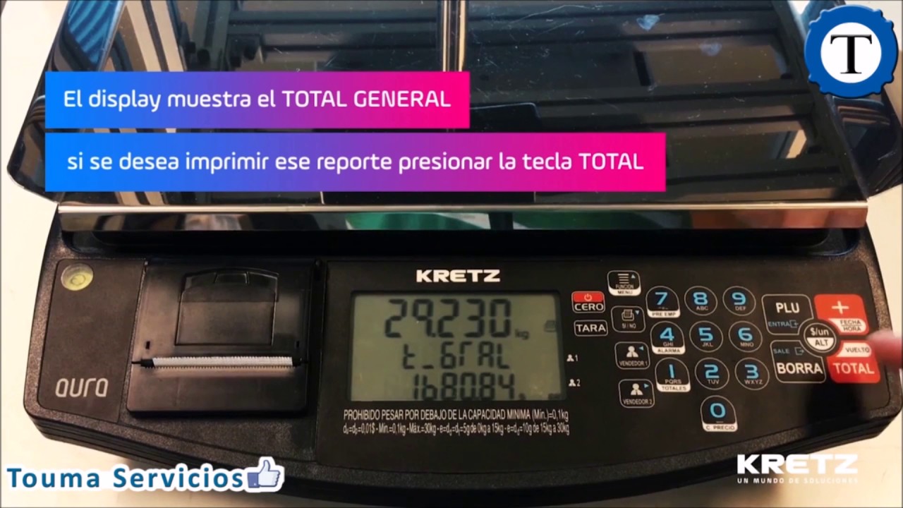 Como Realizar un Reporte de ventas en balanza KRETZ - AURA ECO2