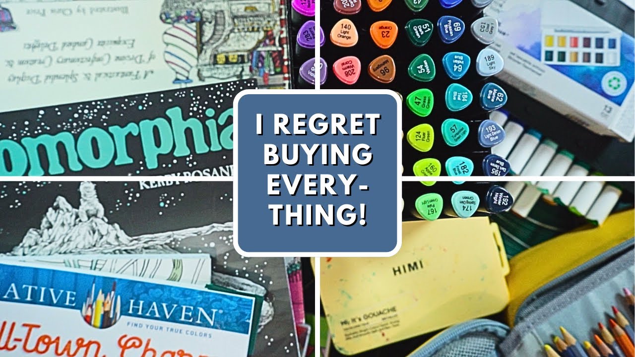 Adult Colouring Books and Art Supplies I Regret Buying