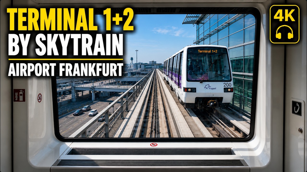 Frankfurter Flughafen | Mit der Skyline von Terminal 1 zu 2 - Verbindung