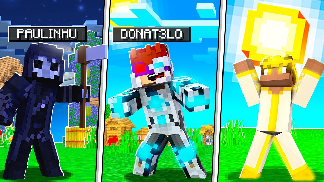 MINECRAFT... MAS TEMOS AS RAÇAS DIFERENTES ! ☠️🤖☀️