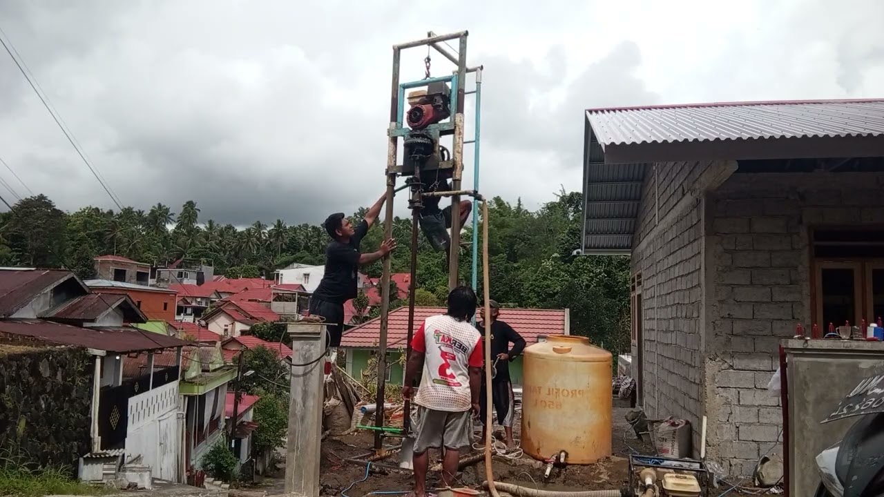 😱 PROSES PENGEBORAN AIR BERSIH 🙏#bangidhad #idekreatif #funny 