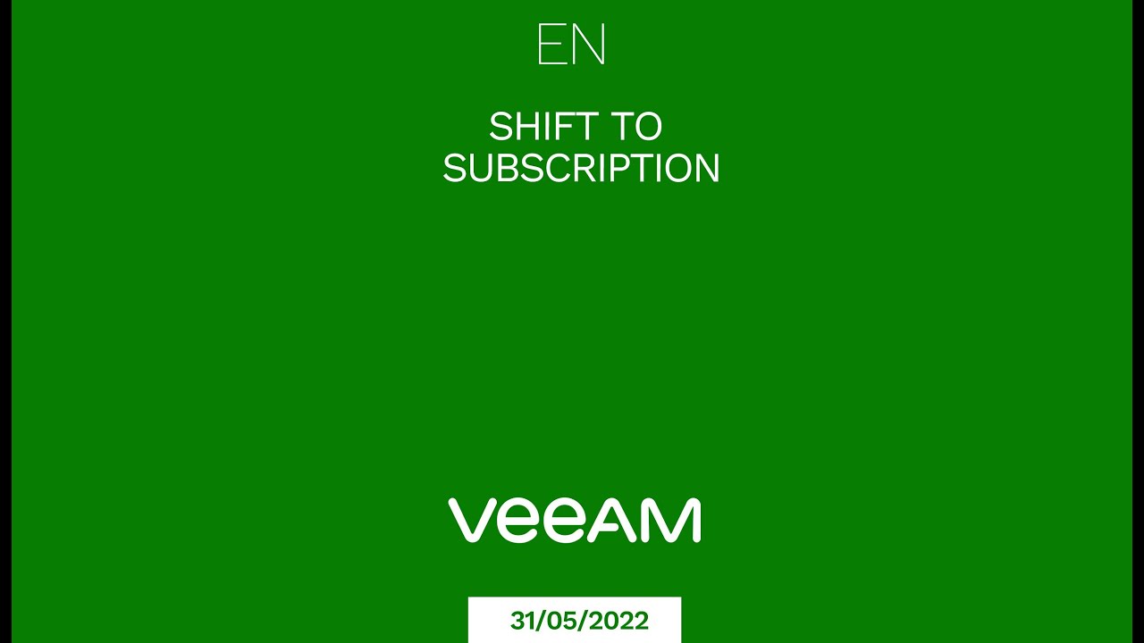 Veeam shift to subscription - TD SYNNEX