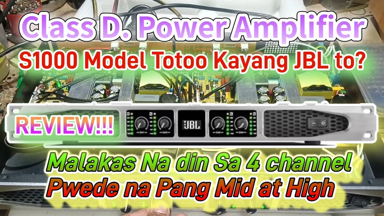4 Channel Class D Power Amplifier S1000 Sulit Na Din Sa 6k Panoorin! #share #classdamplifier
