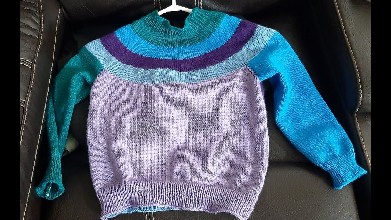Machine knit Yoke sweater 2023