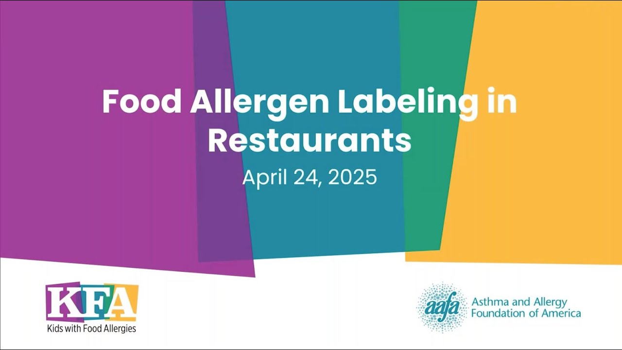 Food Allergen Labeling in Restaurants