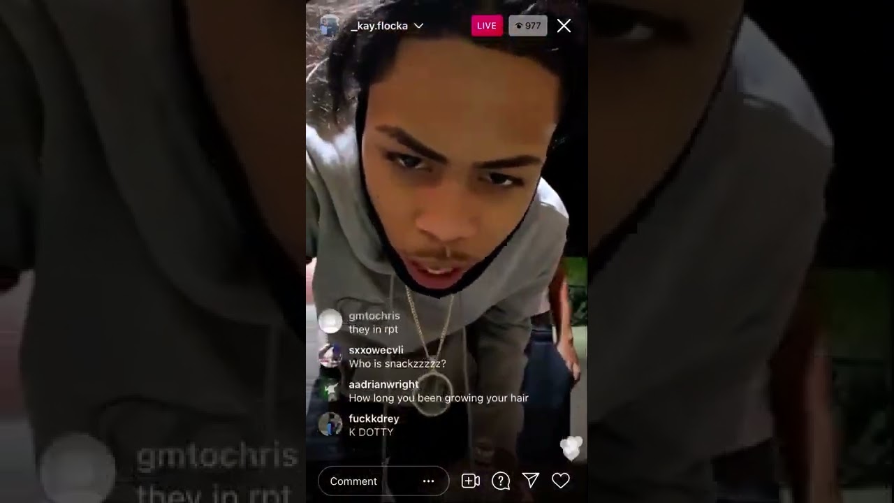 Kay flock Instagram live after being honest music video !!